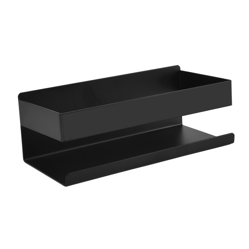 Single Tier Spice Rack 15kg Bearing Capacity Corrosion Resistant Black