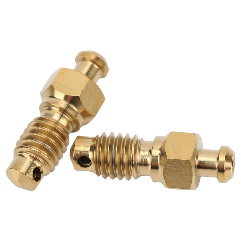 2Pcs Disc Brake Bleeder Screw Titanium Alloy M6 Rust Resistance