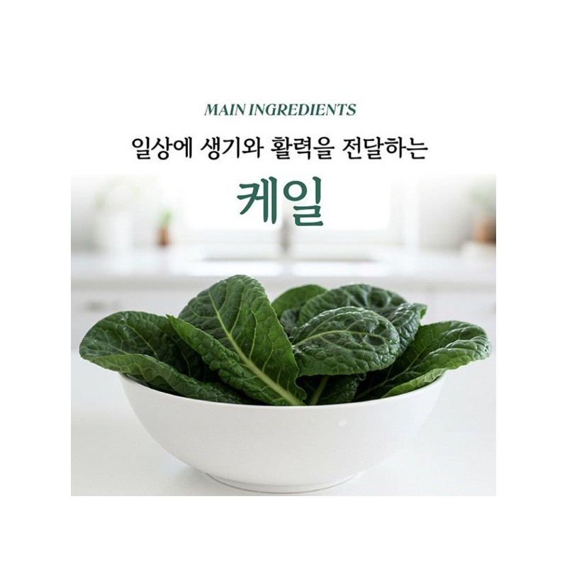 살므시 유기농 컬리케일 곱슬케일 60 정 x 1개 Salmsi Organic