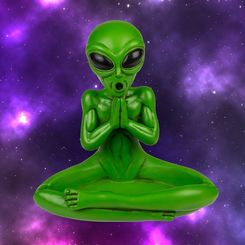 MIK Funshopping Alien Ashtray, Smoking Ashtray (Alien in Yoga Pose)
