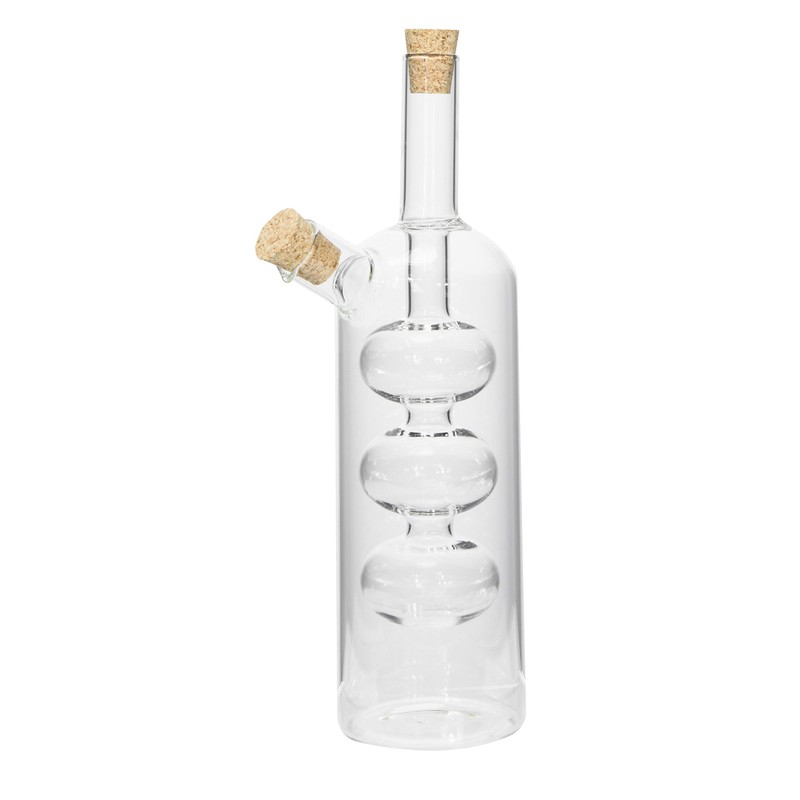 Creative Co-Op Hand-Blown Glass Oil and Vinegar Cruet