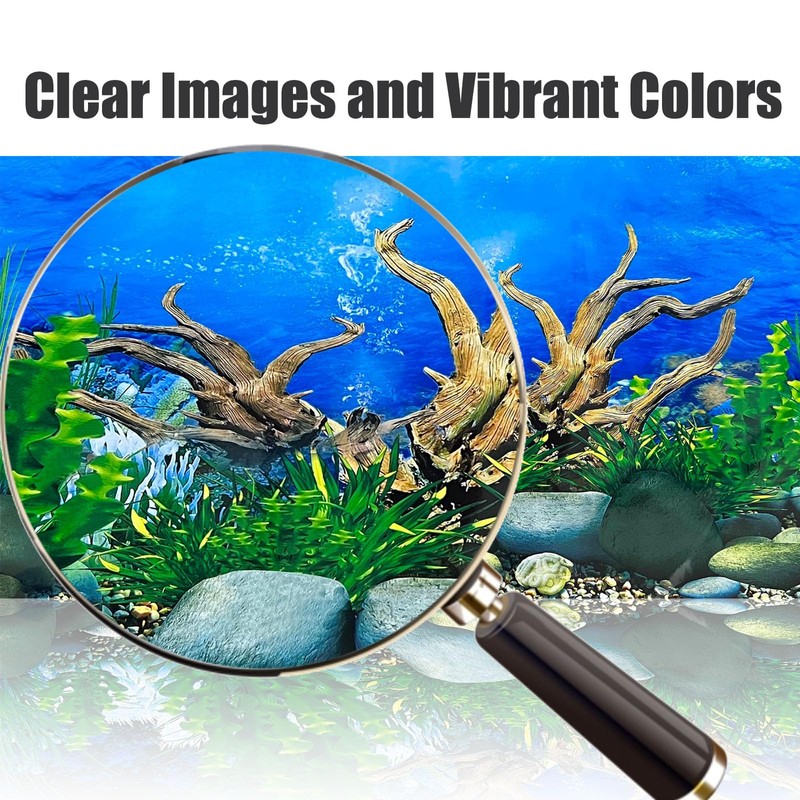 XCNO Aquarium Background Seabed Coral Rock Water Plants Fish Tank