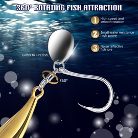 TXRRURE 4PCS Bass Fishing Lures, Bass Baits and Lures, Top Water Baits for Bass Fishing Lures for Freshwater, Bass Fishing Kit Swimbaits for Bass