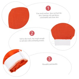 BIUDECO 2 Pack Exfoliating Bath Gloves Gentle Skin Exfoliator Bath Towel Gloves for Men Women for Travel