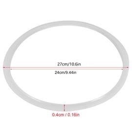 Sunicon Silicone Sealing Rings, Outer Diameter 27cm Inner Diameter 24cm Clear Silicone Gasket, Pressure Cooker Gasket Sealing Ring Replacement Parts for Pressure Cooker Kitchen Tool(Thickness 0.4cm)