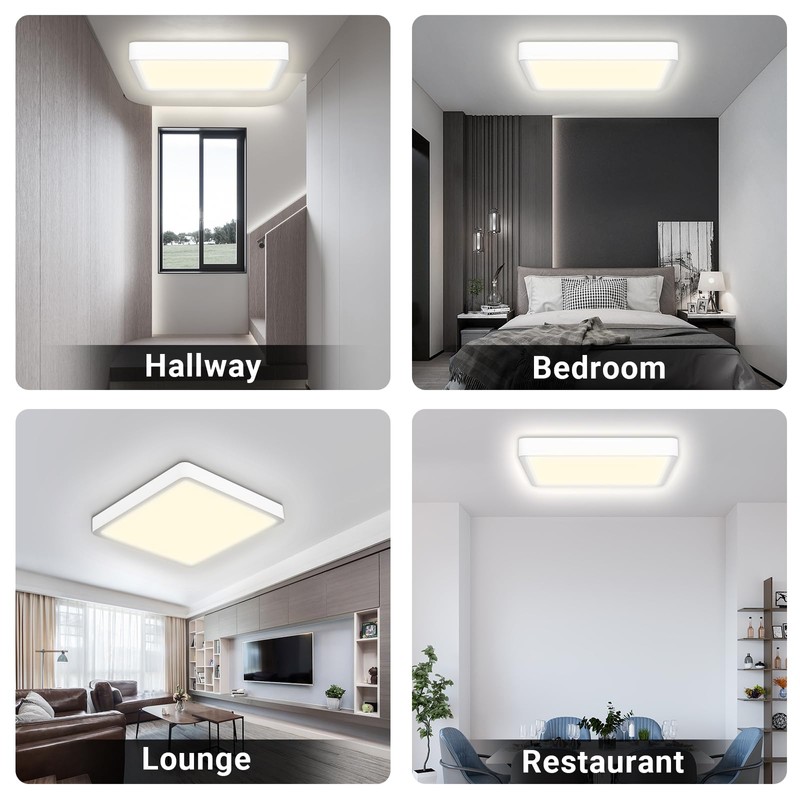 LQWELL® Ceiling Light LED Ceiling Light, IP44 Waterproof Bathroom Lamp