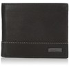 Guess Men's Leather Passcase Wallet, Black/White, One Size