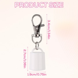 4pcs Lip Balm Keychain Caps for Summer Fridays 0.5 oz, Creative Lipgloss Holder Keychains Practical Portable Lip Gloss Replacement Caps (White)
