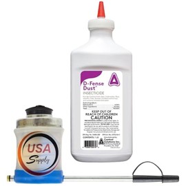 Dfense Dust: ready-to-use insecticide - control of up to 8 months. includes USA Supply Puffer