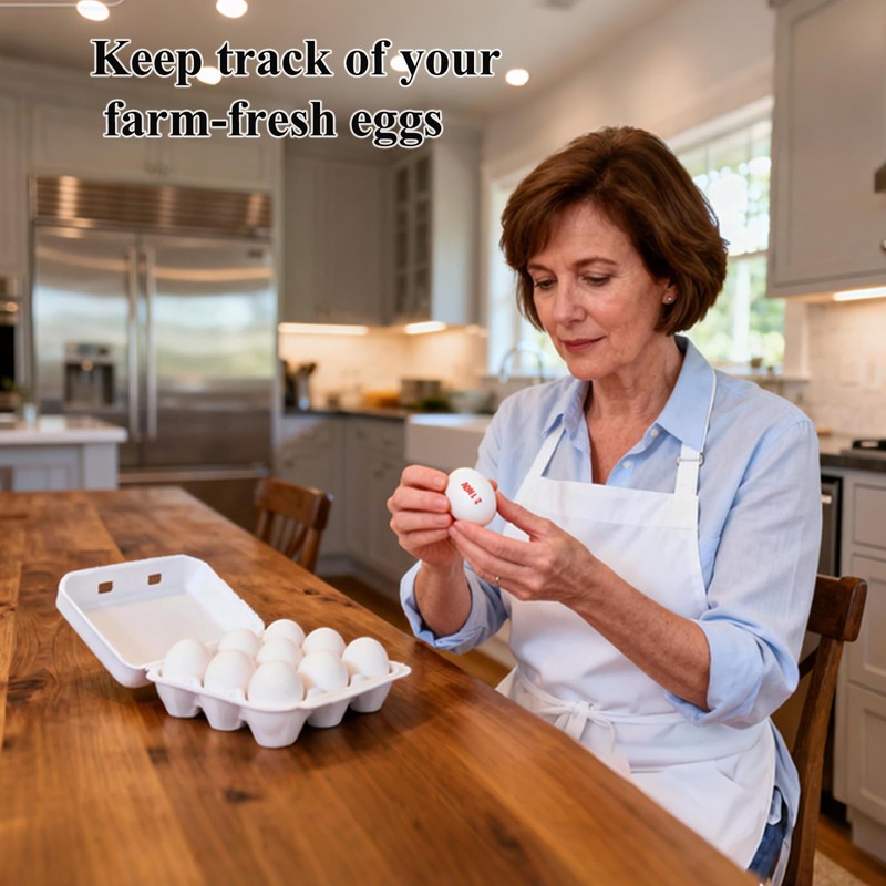 Egg Dater Kit with Date Stamp and Ink Pads for