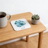 Watercolor Botanical Acrylic Coasters, Double-Sided UV Printed, CNC Polished Edges,