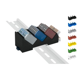 DIN Rail Mount / Adaptor "Triple" for Shelly-Mini DIN Rail Bracket (35 mm) (Black (Prime))