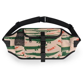 POFATO Funny Crocodiles Dog Treat Pouches for Pet Training Waist Belt Dog Treat Bags Training Pouch Clip on with Bottle Holder Portable Kibble Snack Container for Walking