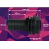 GASMIS Water butt connection 3/4 inch, rain barrel overflow -