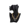 Women Fashion Necklace Gold Metal Chain Links Silver Triangle Pendant