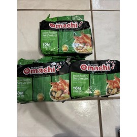 Omachi 3 Packs OMACHI Instant Noodles - 5ct Ea Shrimp Sour & Hot Beef Flavor