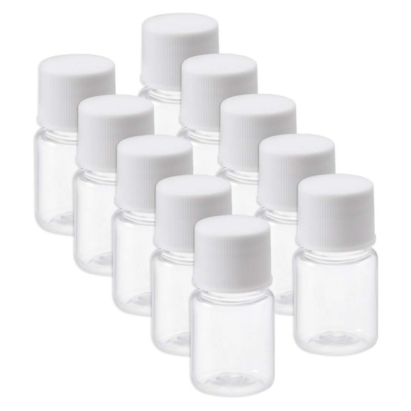 uxcell Plastic Chemistry Test Bottle, 5ml Storage Container, Clear Seal