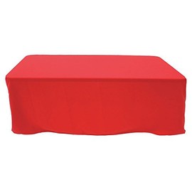 HUBERT Tablecloth Red Rectangular Spun Polyester - 60" W x 120" L