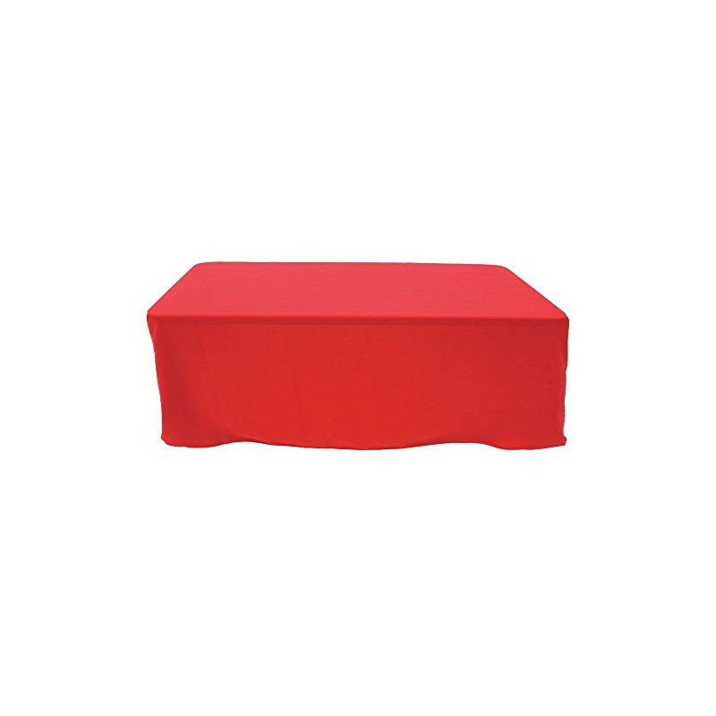 HUBERT Tablecloth Red Rectangular Spun Polyester - 60" W x
