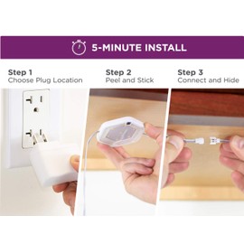 BLACK+DECKER Color Changing LED Puck Lights with Remote, Dimmable, Stick On or Screws Installation