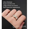 King Ring 8mm Flat Lines Ring – Ultra Polished Mens