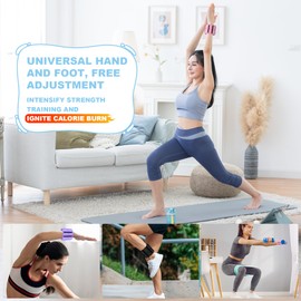 Sonkoloro Adjustable Wrist and Ankle Weights for Women Men, Leg Weights for Women 1 lb-1.3 lbs Each for Walking, Yoga, Dance, Barre, Gym Blush 1lb