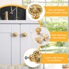 YBCCBY 12 Pack Gold Cabinet Knobs, Pumpkin-Shaped Brass Handle, 28mm