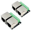 PENGLIN 2 x RJ45 Ethernet Breakout Board Double Socket Adapter,