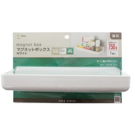 High Logic 32586 TQOOL Resin Shelf, Magnetic Box, White, 1 Piece