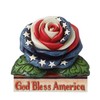 Enesco Jim Shore Heartwood Creek Gnome Patriotic Rose Miniature Figurine-