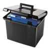 Pendaflex Portable File Box, Black, 11"H x 14" W x