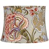 Sage Green with Flower Print Medium Drum Lamp Shade 14"