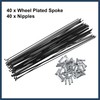 INFINAUTO 40 Pcs Bicycle Steel Spokes 14G Bike Spoke 282mm