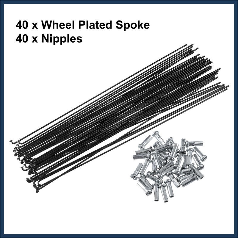 INFINAUTO 40 Pcs Bicycle Steel Spokes 14G Bike Spoke 282mm