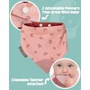Cheeky Chompers 2-in-1 Baby Dribble Bib With Soft Silicone Teether,