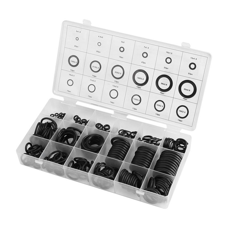 Rubber O-Ring Assortment 279 Pieces 18-Piece Hydraulic Installation Seals Gasket
