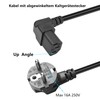 GELRHONR 1.5 m 3 Pin IEC Cable, 90 Degree CEE