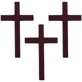 SUNNYCLUE 6pcs Wooden Crosses Wall Decor Handheld Crosses Large Coconut Brown Holding Hanging Prayer Wood Crucifix Decors for Wall Wedding Party Home Office Easter Christmas Gifts Adults Decoration