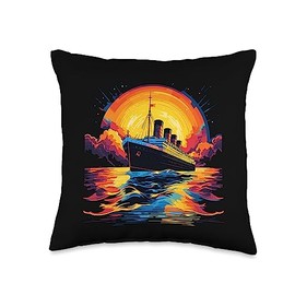 Retro Titanic Men Women Kids Vintage Titanic Throw Pillow