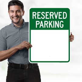 Blank Reserved Parking Sign, 18"x24" .063 Aluminum, Indoor/Outdoor Use, USA MADE By My Sign Center