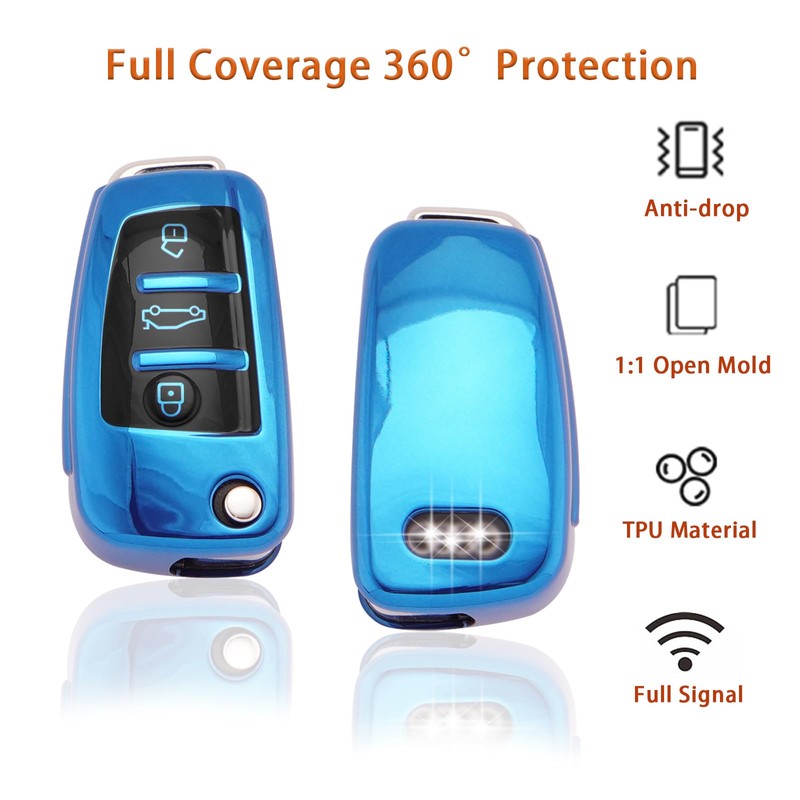 Koaudb Car Key Case Cover Fits, blue