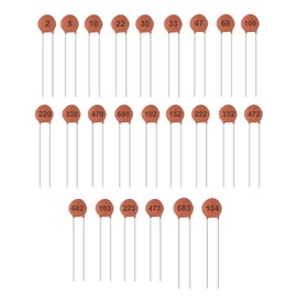 AOICRIE 960PCS Ceramic Capacitor Assortment Kit, 24 Types Capacitors Range 2pf to 0.1uf with Storage Box for Hobby Electronics, Audio-Video and Car Repair