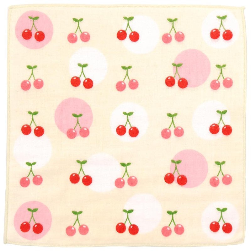 Hamamonyo Washed Semi-Wash (Towel Handkerchief), Round Cherry