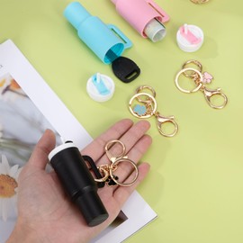 ZLLkeji Cup Handbag Pendant Best Friend Keyring Car Key Ring Gifts for Birthday Christmas Women Girlfriend Daughter Ladies, Black-pink