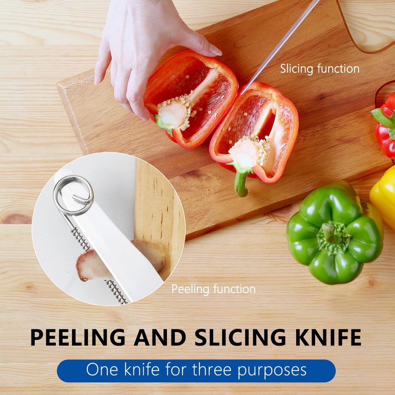 Quick Slicing Knife, New 3 in 1 Multifunctional Fruit Peeling
