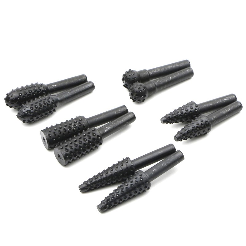 JIUWU 10pcs Black 6.35mm Shank Twist Drill Bits Metal Drill