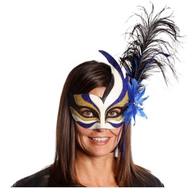 MASQARAE FEATHER BIRD EYE MASK - BL