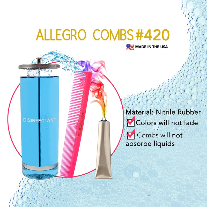 Allegro Combs 420 Hair Stylist and Barbers set hair cutting