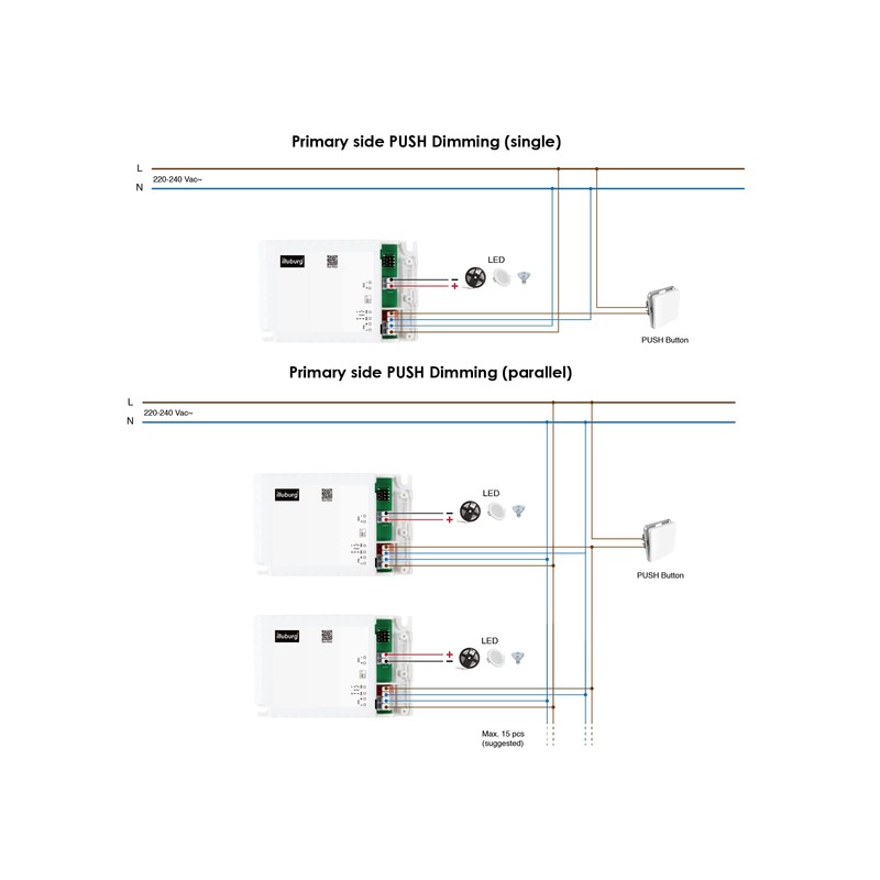 illuburg Dali Push Dimmable LED Transformer 700 mA - 1050