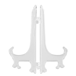 10 Soportes para Platos de Plástico Blanco, Estante para Platos de Plástico, Soporte de Exhibición Portátil, Soporte para Placa de Pedestal de Fotos para Exhibición, Soporte para